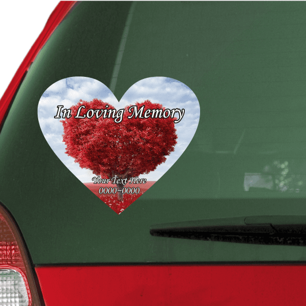 Image of Rose Tree In Loving Memory Custom Sticker