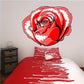 Red rose sticker with white border, Valentine's theme