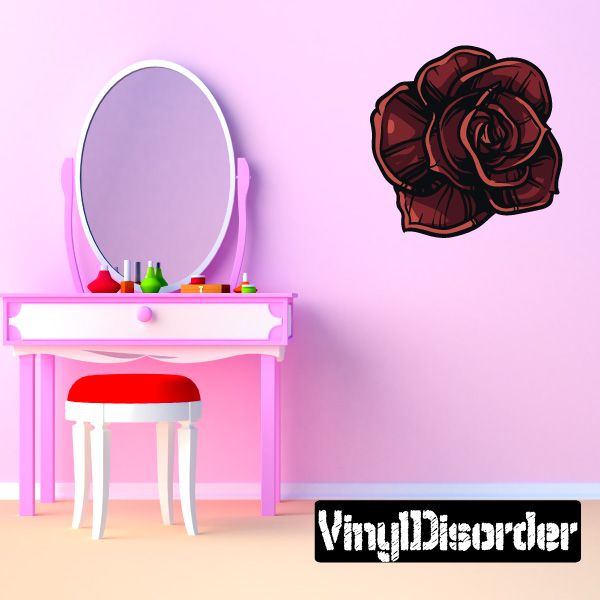 Image of Rose Wall Decal - Vinyl Car Sticker - Uscolor001