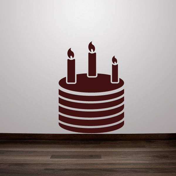 Image of Round Birthday Cake Decal