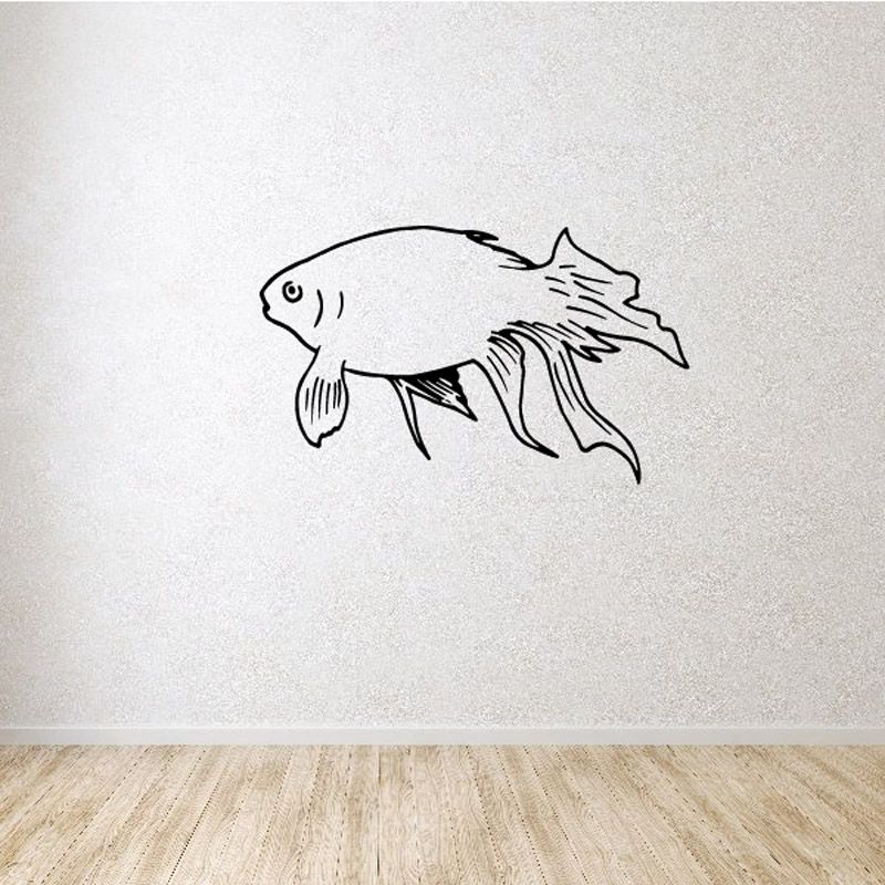 Image of Round Common Goldfish Decal