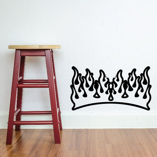 Image of Round Ghost Flames Car Decal - Vinyl Decal - Wall Decal - CF027