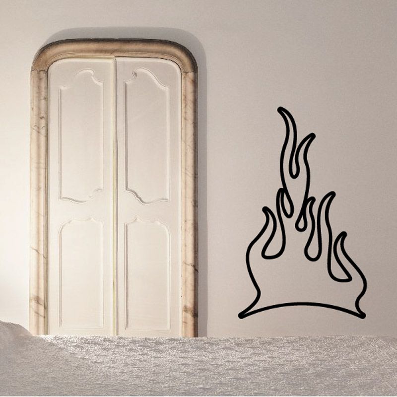 Image of Round Ghost Flames Car Decal - Vinyl Decal - Wall Decal - CF049