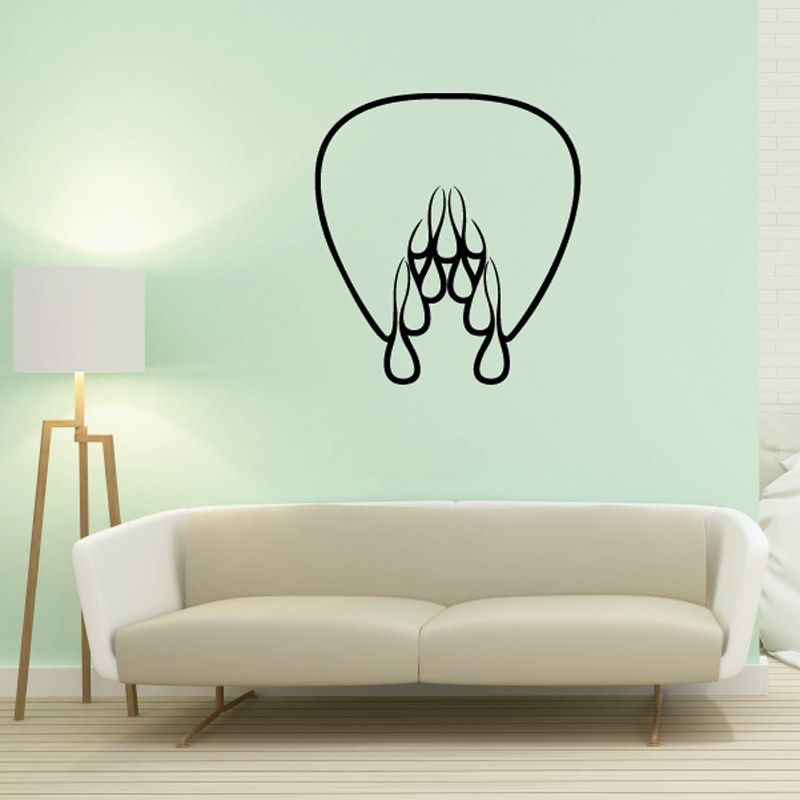 Image of Round Ghost Flames Car Decal - Vinyl Decal - Wall Decal - CF620