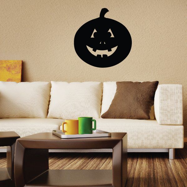 Image of Round Jack-o-Lantern Decal