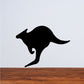 Black kangaroo silhouette round wall decal