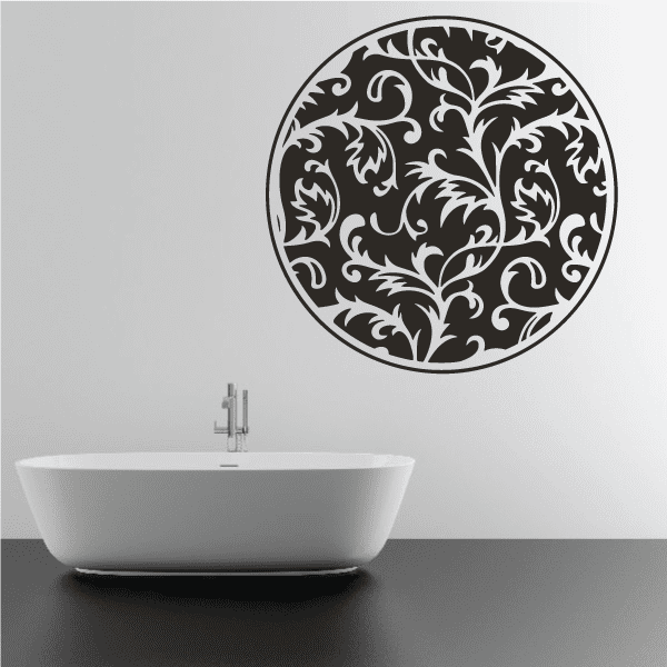 Image of Round Vine Ornament Decal