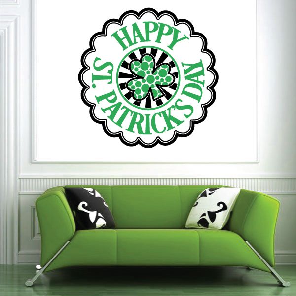 Image of Rounded St Patricks Day Typography Decal