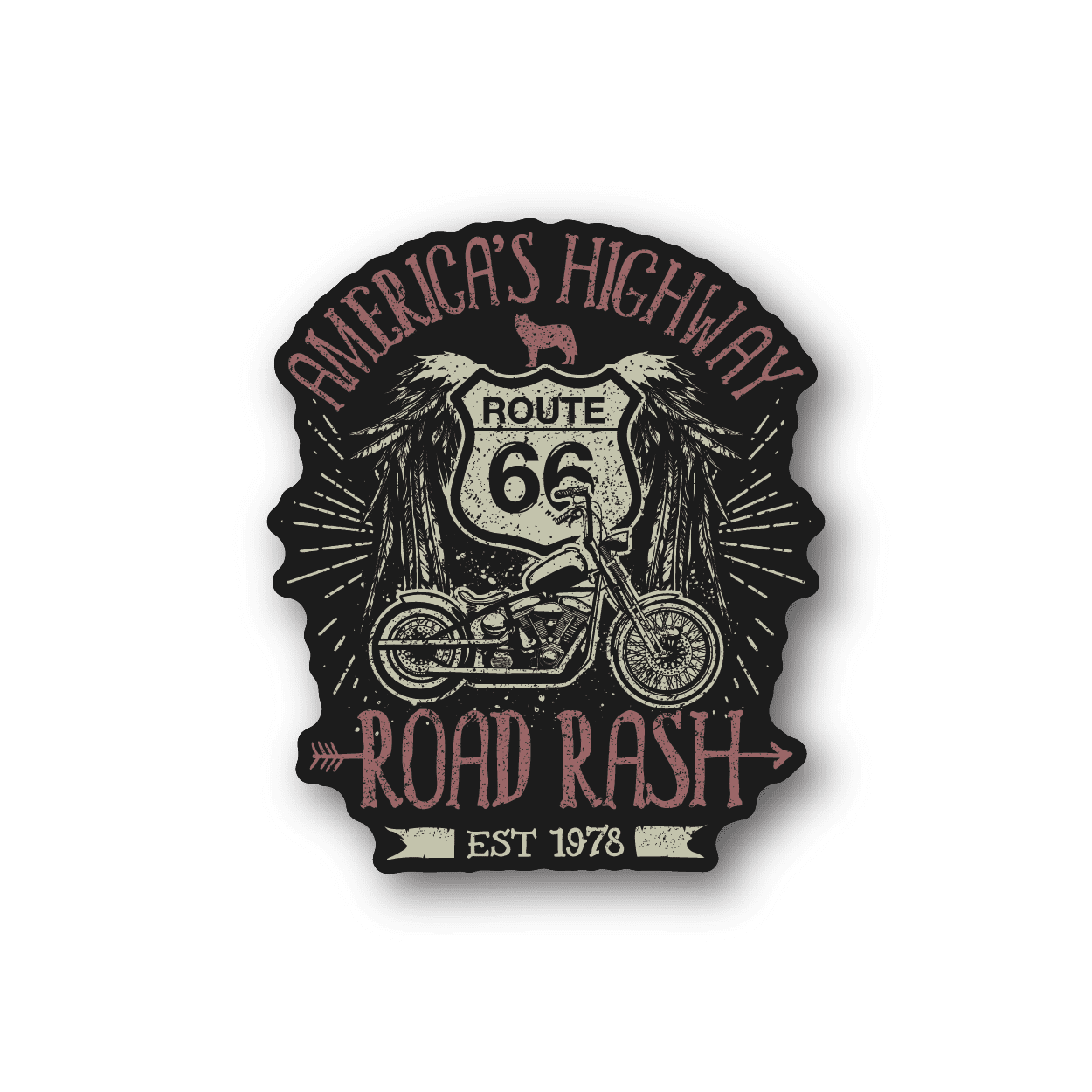 Image of Route 66 Americas Highway Sticker