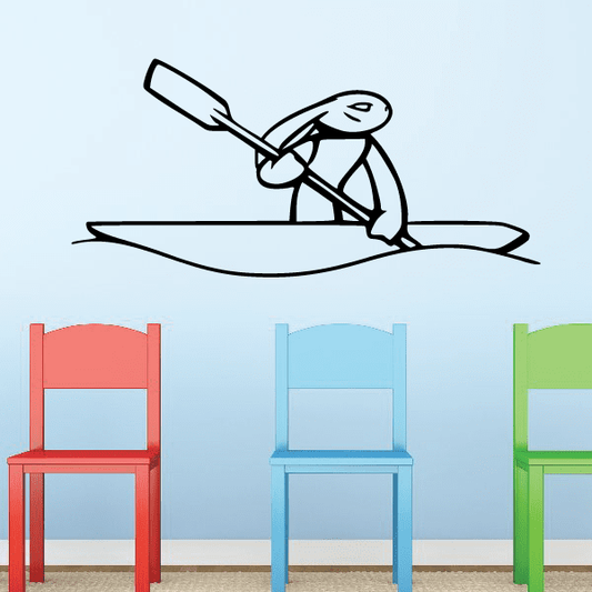 Image of Rowing Bunny Kayak Decal