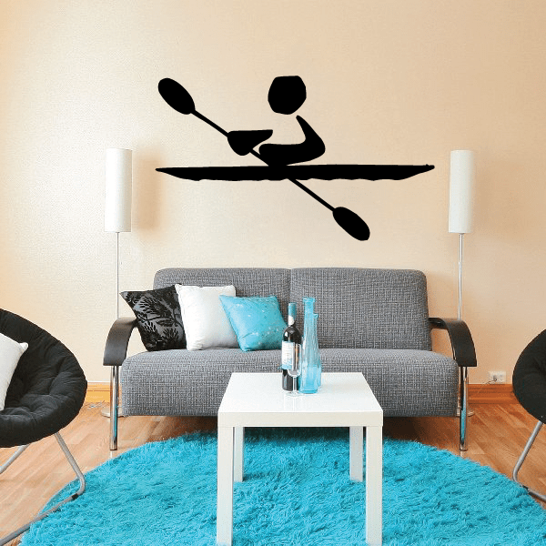 Image of Rowing Kayak Illustration Decal