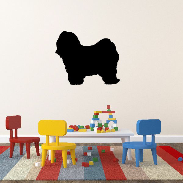 Black dog silhouette decal