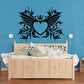 Black ornate heart decal with crown and wings