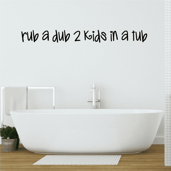 Image of Rub a Dub 2 Kids in a Tub Wall Decal