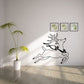 Black reindeer silhouette wall decal with antlers and nose