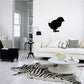 Ruffled baby chick wall decal, black silhouette