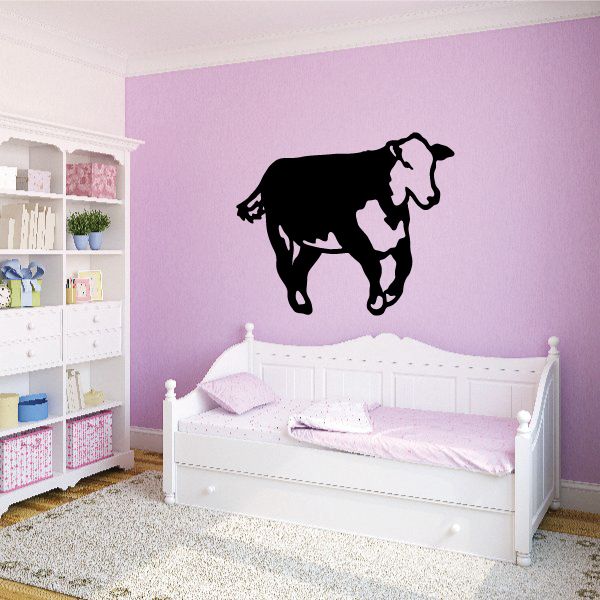 Image of Running Cow Cattle Decal