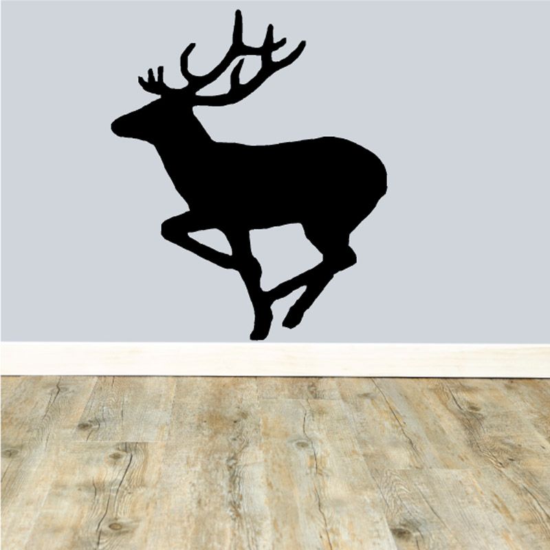 Image of Running Elk Buck Decal