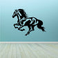 Running mustang horse decal with black silhouette