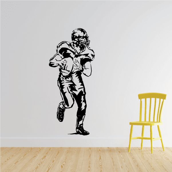 Image of Running Quarterback Football Player Decal