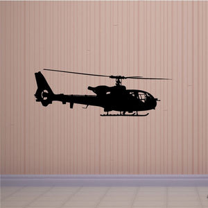 Utility helicopter decal with black side-profile silhouette, Gazelle SA 341