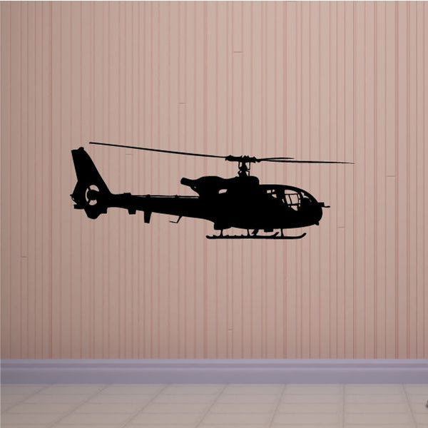 Utility helicopter decal with black side-profile silhouette, Gazelle SA 341