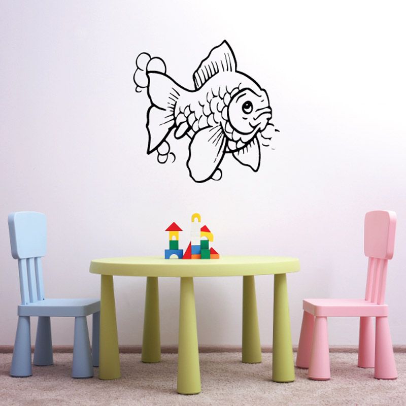 Image of Sabao Goldfish and Bubbles Decal