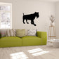 Tiger silhouette wall decal, dark black standing cat shape