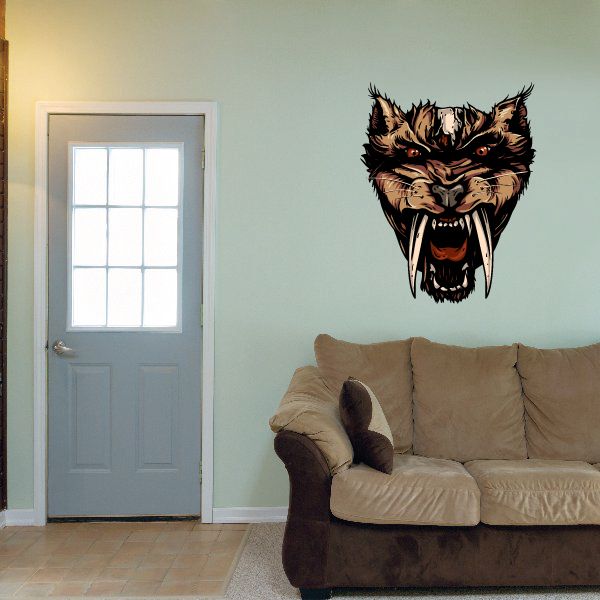 Image of Saber-Toothed Cat Head Sticker