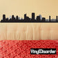 Sacramento skyline wall decal with bridge, dark silhouettes