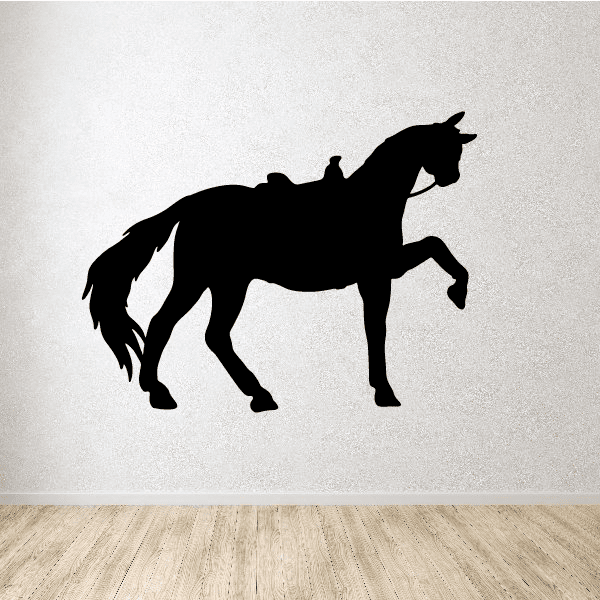 Image of Saddled Horse Head Shake Decal