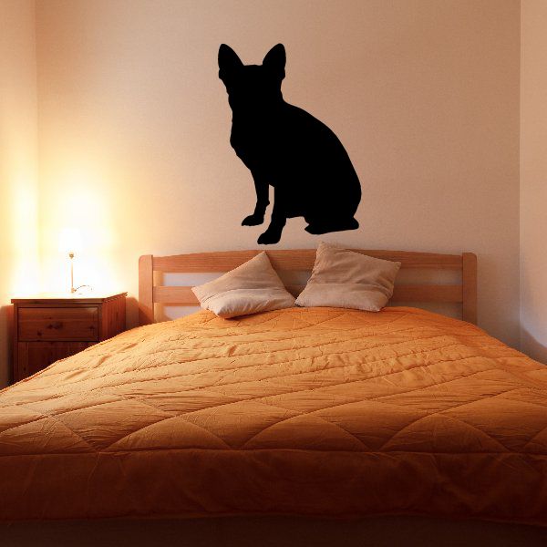 Black dog silhouette wall decal