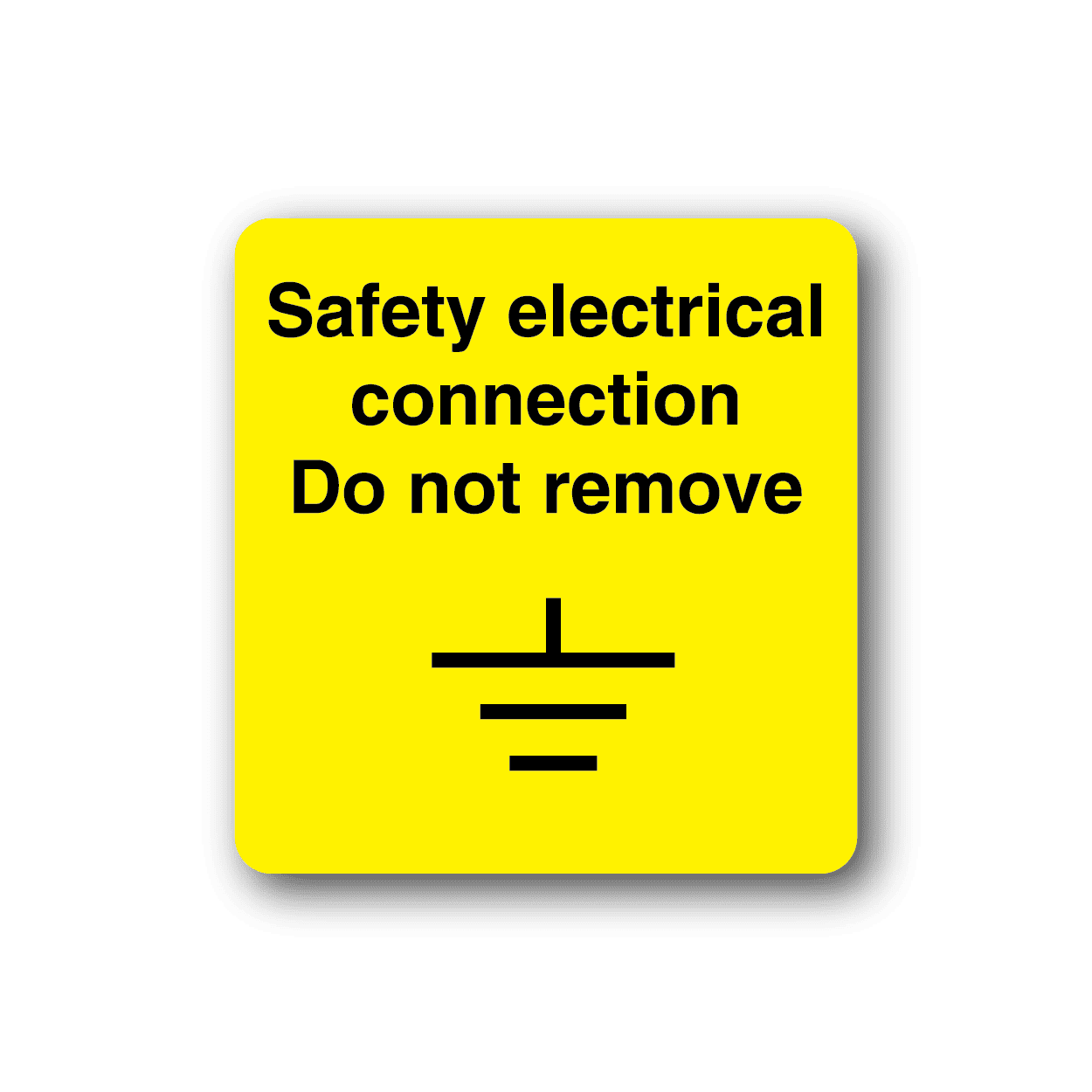 Image of Safety Electrical Connection Do Not Remove Sticker