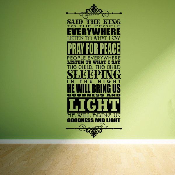 Image of Said the King to the People Quote Wall Decal