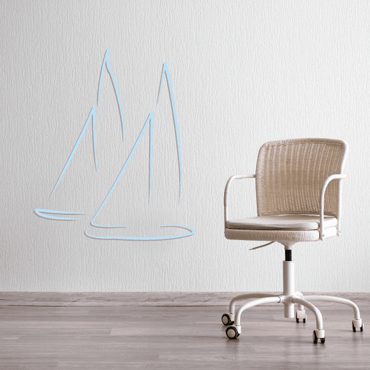 Image of Sailboat Wall Decal - Vinyl Sticker - Car Sticker - Die Cut Sticker - CDSCOLOR015