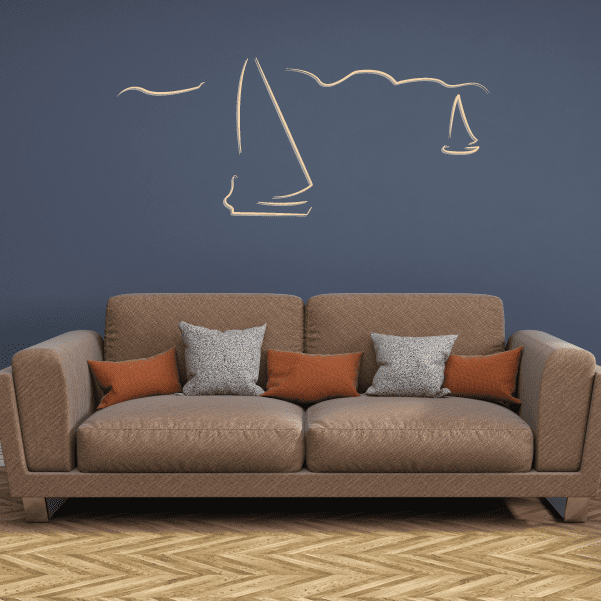 Image of Sailboat Wall Decal - Vinyl Sticker - Car Sticker - Die Cut Sticker - CDSCOLOR016