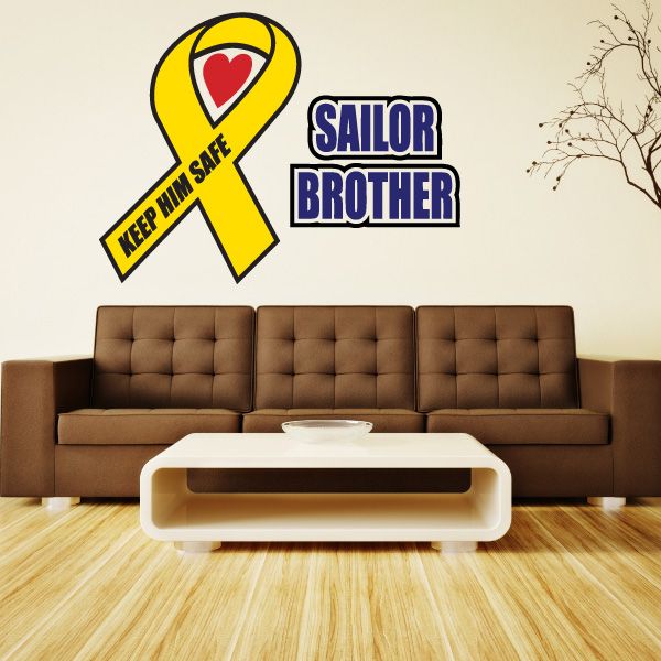 Image of Sailor Brother Ribbon Printed Die Cut Decal