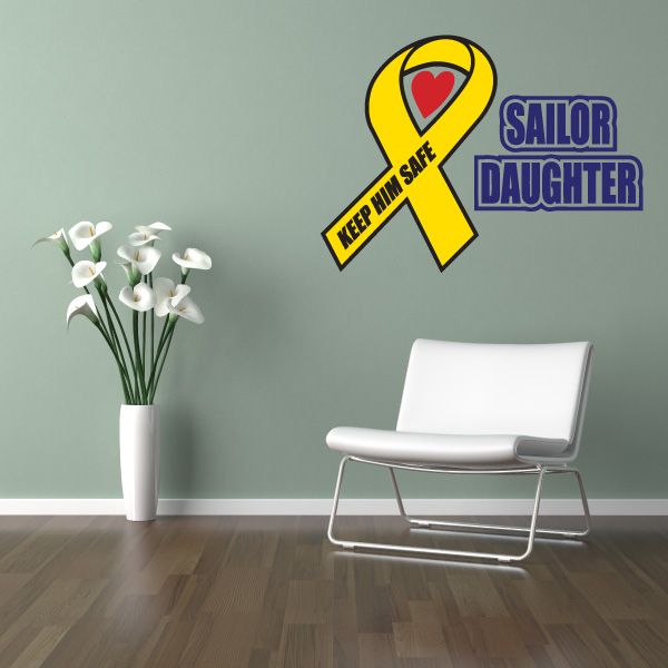 Image of Sailor Daughter Ribbon Printed Die Cut Decal