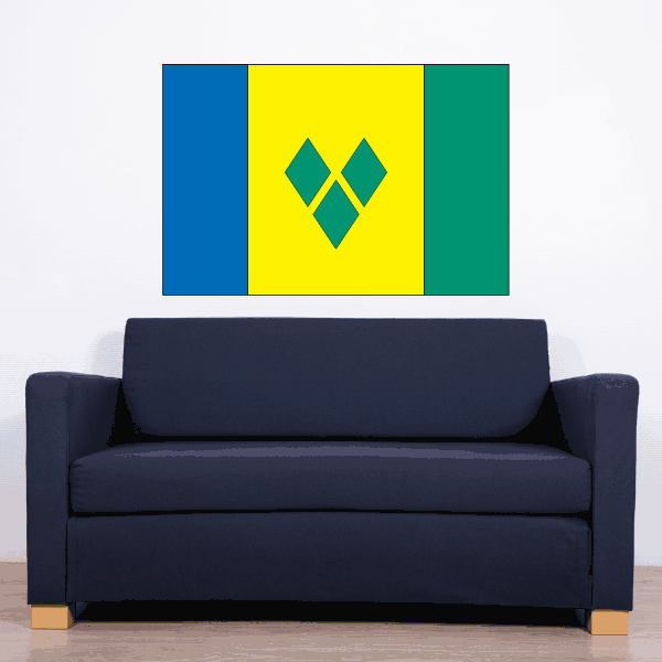 Image of Saint vincent Flag Sticker 