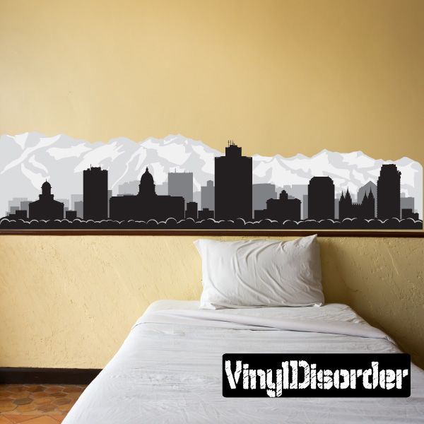 Image of Salt Lake City Utah Skyline Decal