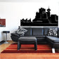 San Francisco skyline wall decal, black silhouette with detailed building shapes.