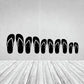 Black sandals decal set, multiple flip-flop silhouettes for family kit