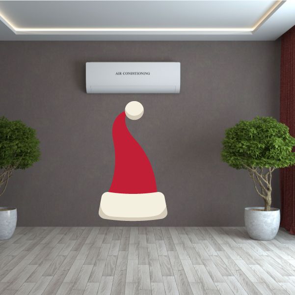 Image of Santa Clause Standing Hat Sticker