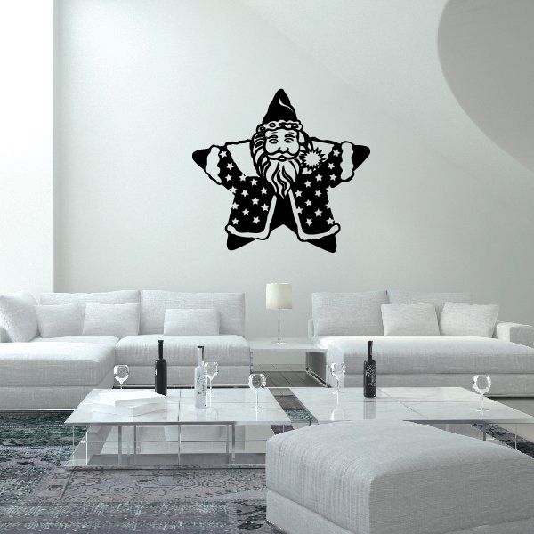 Image of Santa Clause Star Shape Decal