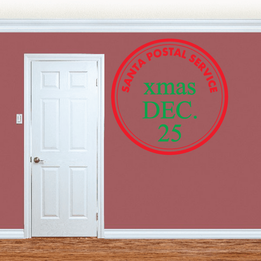 Image of Santa Postal Stamp Decal - Vinyl Decal - Car Decal - Vdcolor001