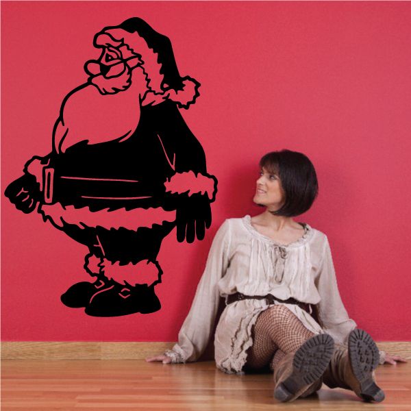 Image of Santa Side Profile Figure Decal