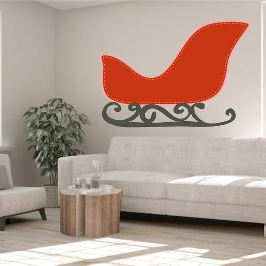 Image of Santa Sled Wall Decal - Vinyl Sticker - Car Sticker - IDCOLOR038