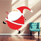 Santa wall decal vinyl sticker: red suit Santa with white beard, walking pose