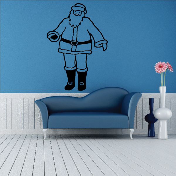 Image of Santa Wall Decal - Vinyl Decal - Car Decal - 039