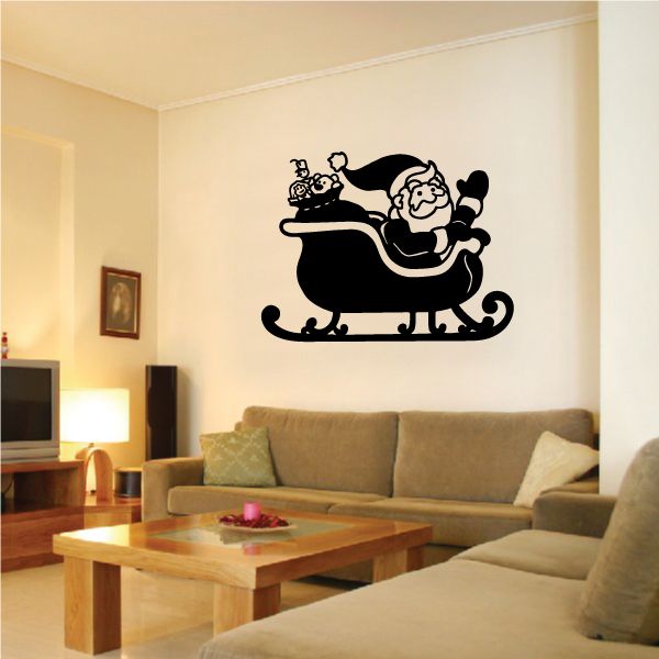 Image of Santa Wall Decal - Vinyl Decal - Car Decal - 049